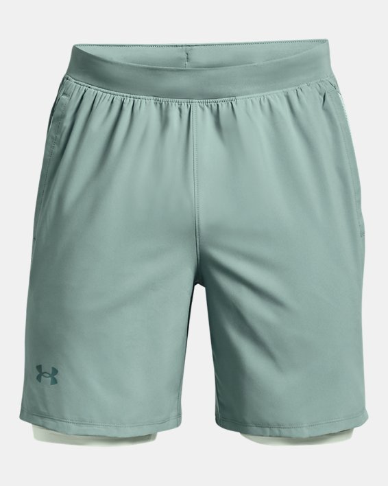 Herren UA Launch Run 2-in-1-Shorts, Green, pdpMainDesktop image number 5